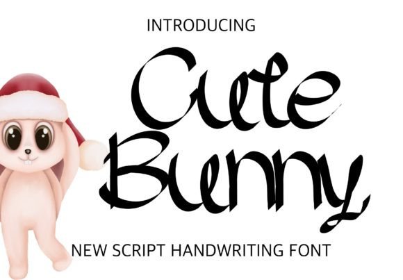 Cute Bunny Font for Branding Projects