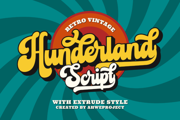Hunderland: A Bold Retro-Style Display Font for Creative Brands