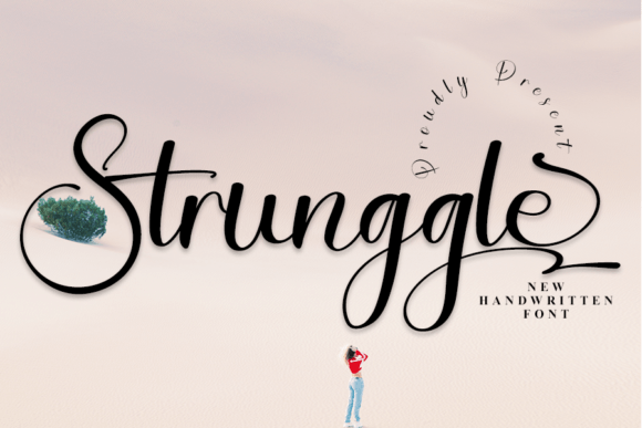 Strunggle: A Refined Script Font for Modern Branding