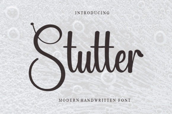 Stutter Font for Web Design: A Modern Handwritten Typeface