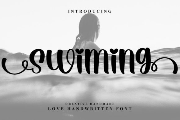 Swiming Script Font for Handmade and Commercial Projects