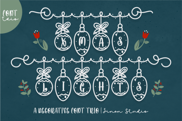 Xmas Lights Trio: A Delicate Typeface for Editorial Design